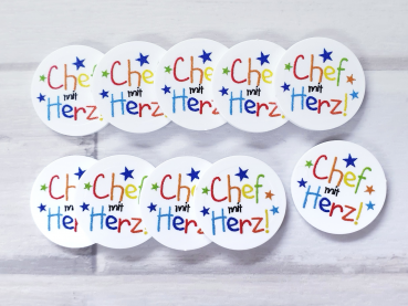 Chef mit Herz (bunt) EKW-Chip