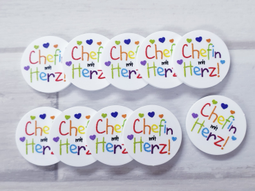 Chefin mit Herz (bunt) EKW-Chip