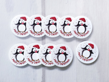 Pinguin Merry Christmas EKW-Chip