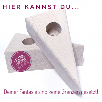 Kuchenstück Kerzenhalter Holz 1 Stück