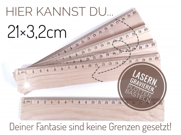 Lineal Holz 20cm