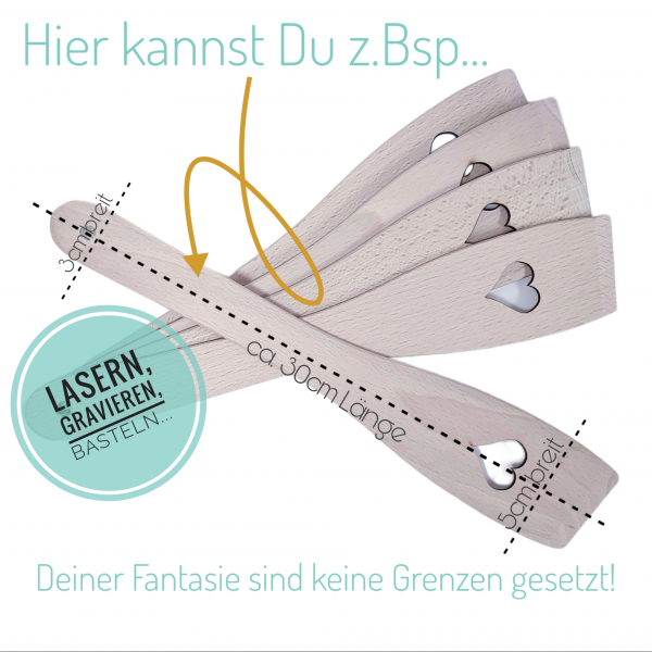 Pfannenwender mit Herz Holz 1 Stück