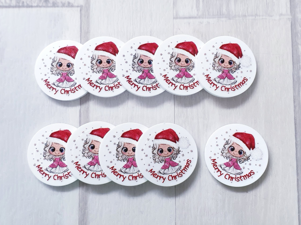 Prinzessin blond Merry Christmas EKW-Chip
