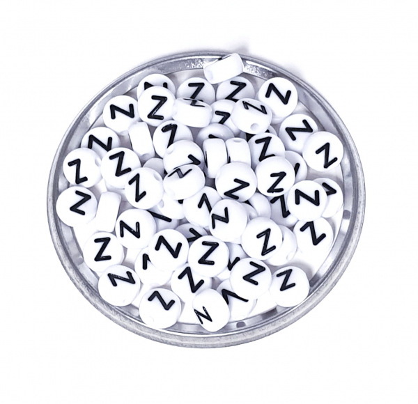 1x100 Buchstabenplättchen Kunststoff "Z" 7mm