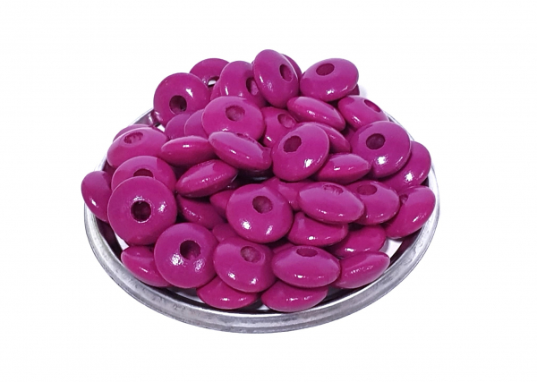 Linsen dunkelpink 10mm (1x50 Stück)